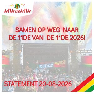 Samen op weg naar de 11de van de 11de 2026 – statement 20-08-2026