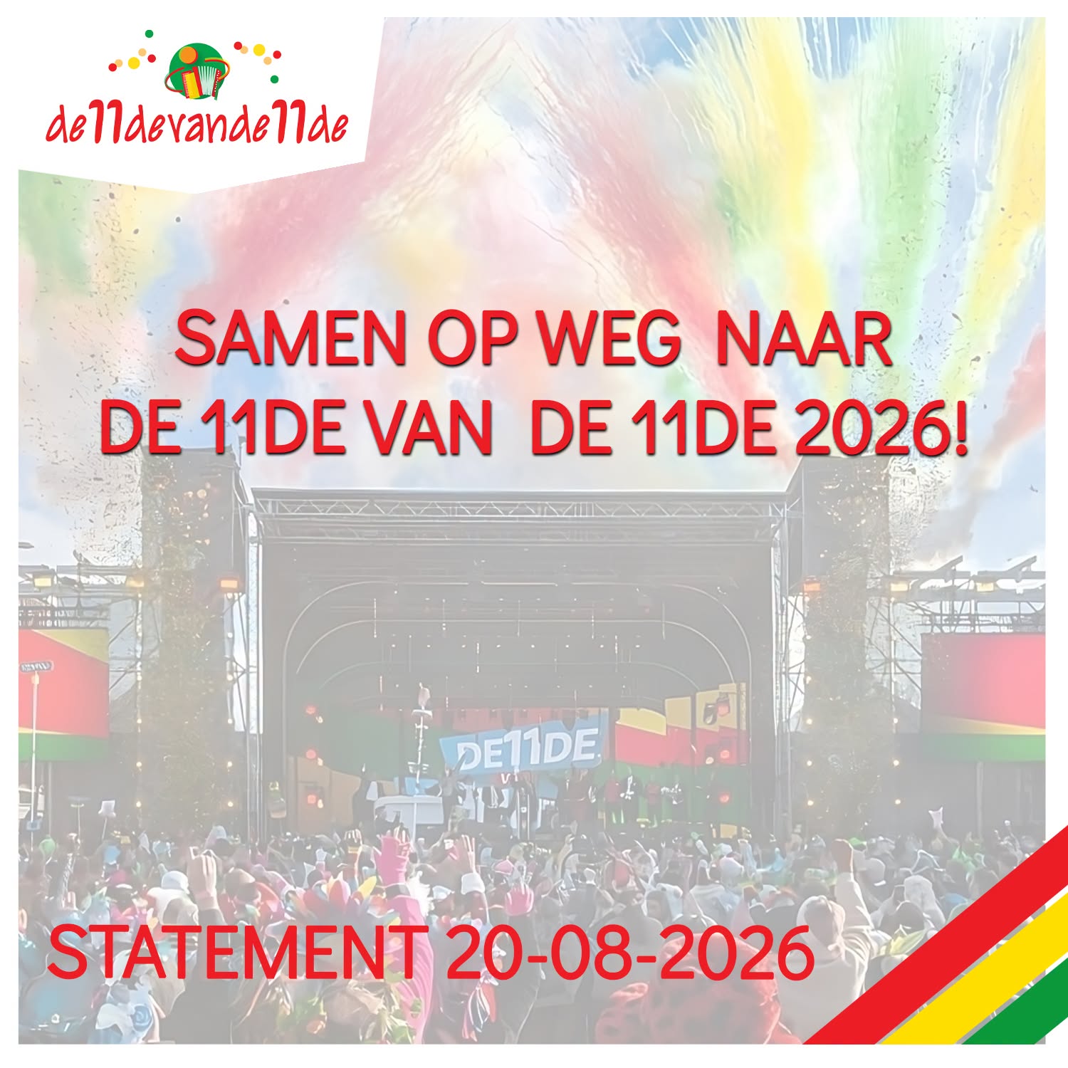 Samen op weg naar de 11de van de 11de 2026 – statement 20-08-2026
